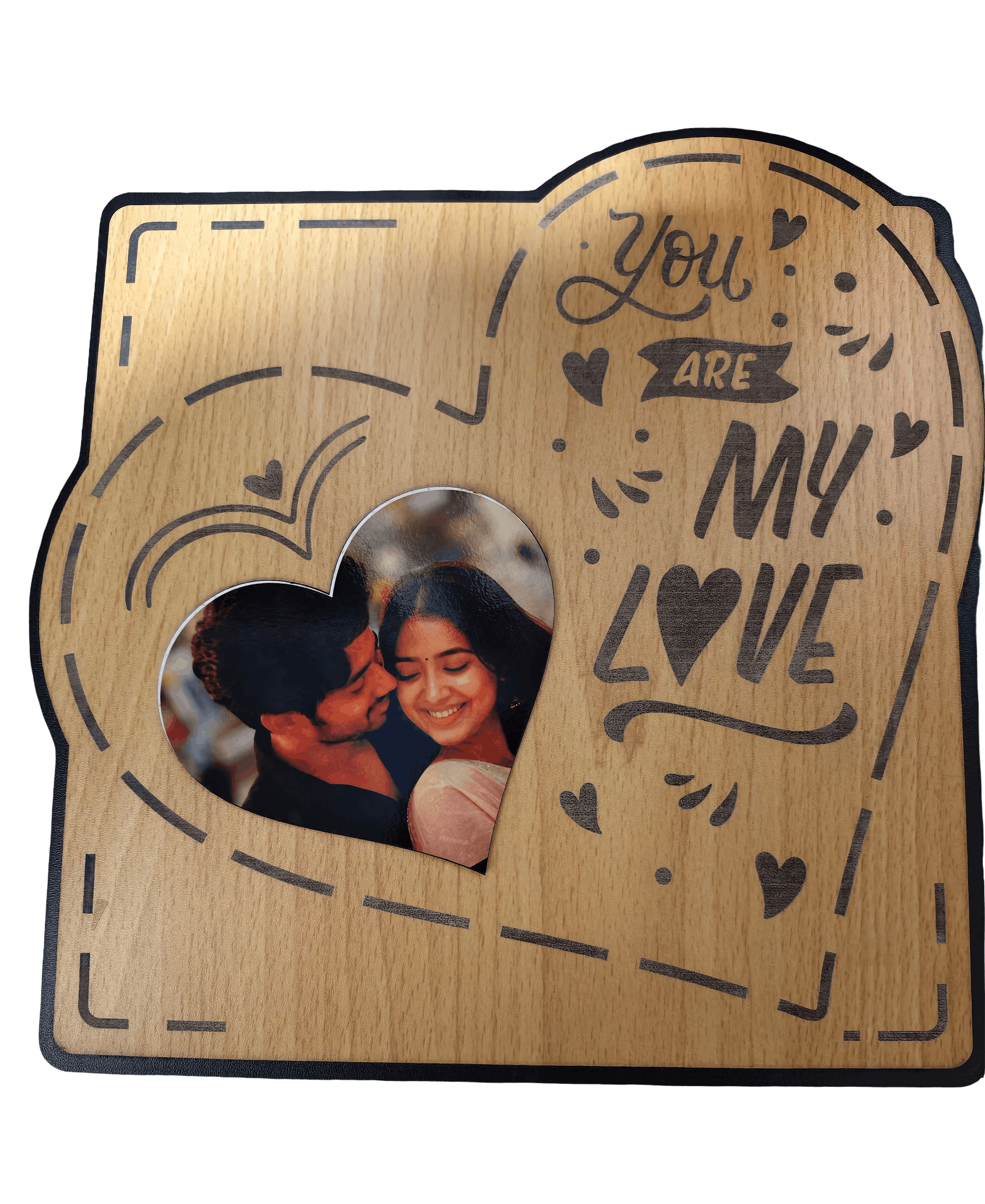 Engraved frame my love customized with your photo